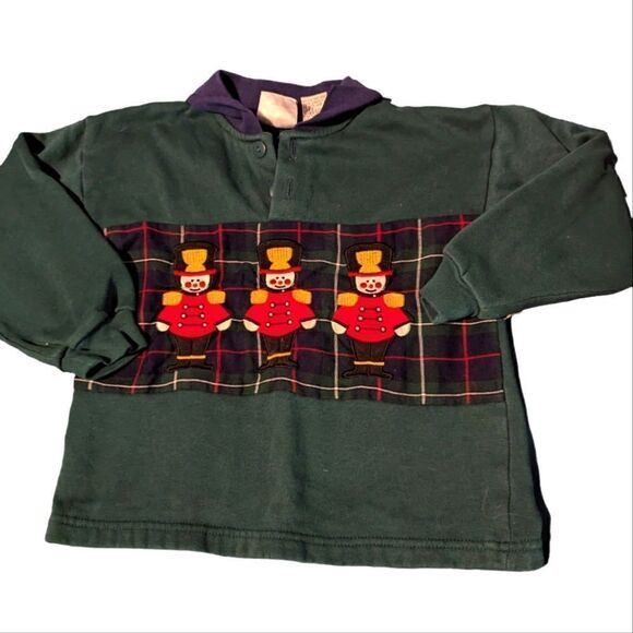 Vintage kids Holiday embroidered‎ nutcracker sweatshirt size 4/5 - Picture 1 of 4